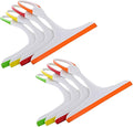 Set of 8 Black Duck Brand Slim Design 9.5" x 9" Window Shower Glass Squeegee Assorted Colors (8)
