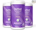 Method All-Purpose Cleaning Wipes, French Lavender, Multi-Surface, Compostable, 70 Count, (Pack of 3)