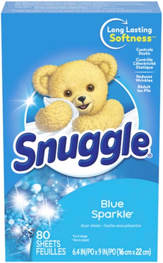 Snuggle Dryer Sheets (80 Sheets, Pack of 4, Blue Sparkle)