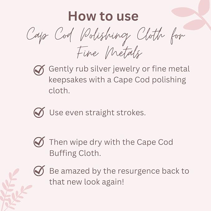 Cape Cod Polishing Cloth + Buffing Cloth Bundle For Fine Metals | Jewelry Cleaner and Tarnish Remover | Silver Polishing to a Brilliant Shine