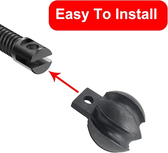 Drain Snake Attachment 1.2 Inch Multi-Functional Cutter for 1.5-3 Inch Pipes Compatible with Leading Sewer Snake Machines Clears Scale, Tree Roots, Grease