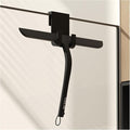 Shower Squeegee for Shower Glass, Bathroom Glass Cleaning Tool with Hook Mount, Squeegee for Glass Doors, Window Cleaning, Tile Shower Walls (Black)