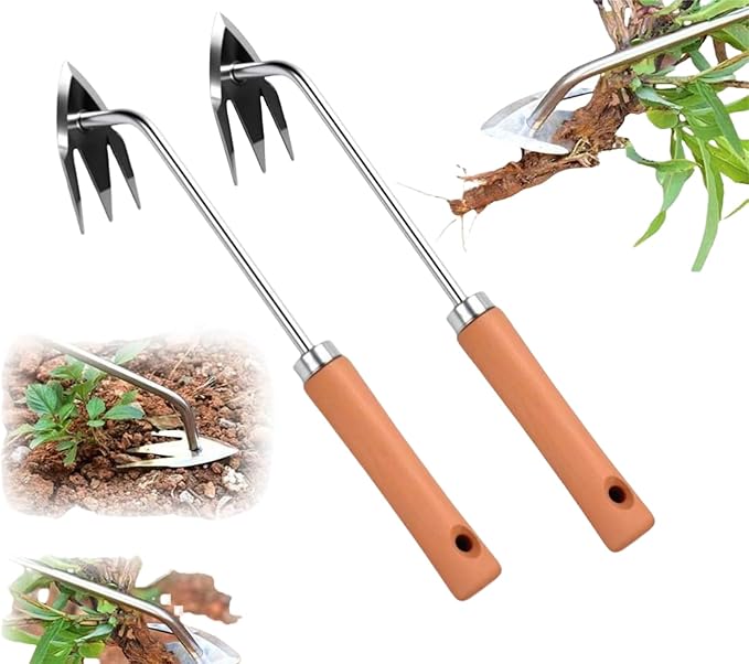 Weed Puller Tool，2026 New Weeding Artifact Uprooting Weeding Tool Weed Remover Tool Manganese Steel Weed Pulling Tool Manual Weeders Tool for Garden (B-2PCS)