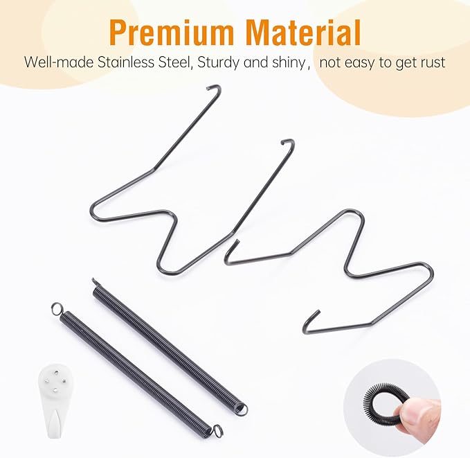Bilillo 14 Pcs Plate Hangers for Wall - 6/8/10/12/14 Inch Invisible Plates Hanger, Stainless Steel Plate Holders with 14 Pieces Wall Hooks for 5.5 to 15.5 Inch Decorative Plates and Arts (Black)