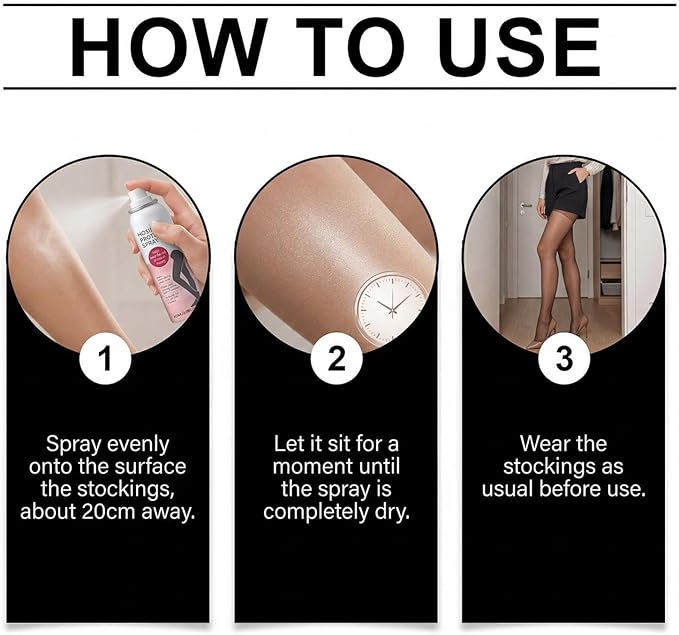 Tights Care Spray, Pantyhose Fabric Mist, 100ml Delicate Clothing Protector, Snag And Run Prevention For Business Casual, Professional Attire Wear Outfit Protection, Extends Life Of Hosiery
