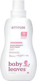 ATTITUDE Baby Laundry Detergent, EWG Verified, Plant and Mineral-Based Formula, HE Compatible, Vegan Household Products, Unscented, 35 Loads, 35.5 Fl Oz