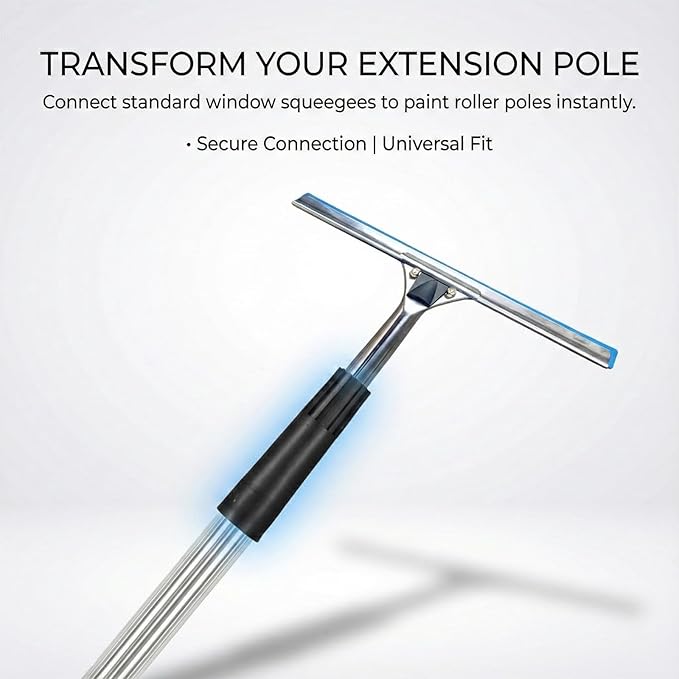 2 Pcs Squeegee Adapter, Changes The Threaded Tip to a Standard Friction Taper Fit, Broom Handle Adapter