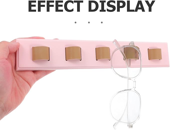 Wooden Eyewear Organizer Rack with Compartments Wall-Mounted Sunglasses Storage Holder for Entryway Bedroom Bathroom Eyeglass Display and Jewelry Rack