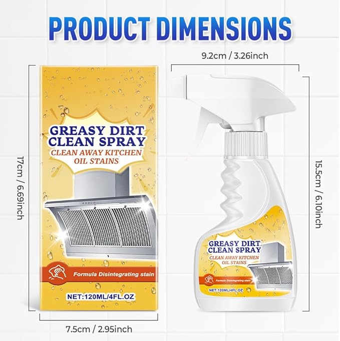 Multifunctional Powerful Kitchen Foam Cleaner, 2026 New All-Purpose Oil Stain Cleaning Spray, 120ml/4Fl.oz Oven Cleaner Heavy Duty (1)