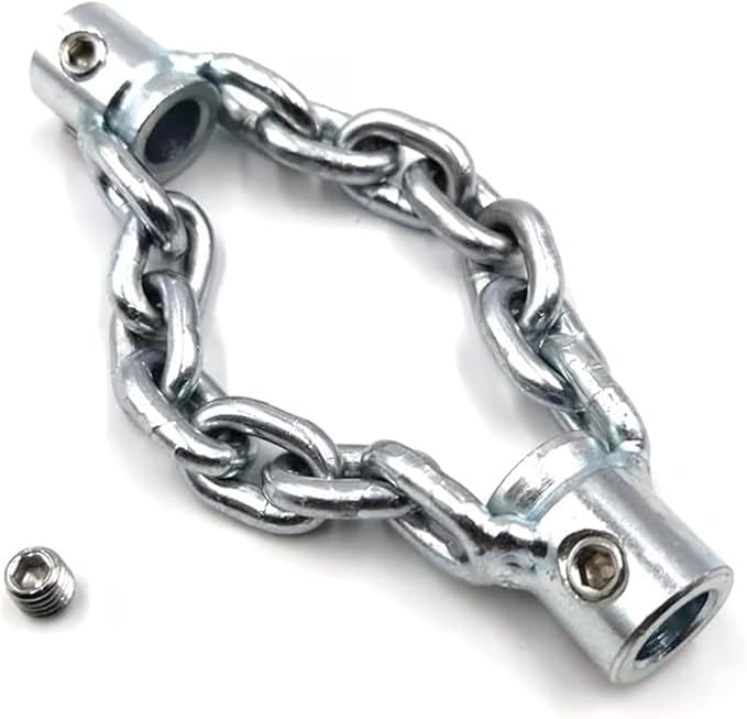 Flex‑Shaft Sewer Descaling Chain, Cable Sewers Dredge Flex for 16mm Spring, Push-Type Rotary Oil Pollution in Pipeline Blocks Drilling Tools (1Pc)