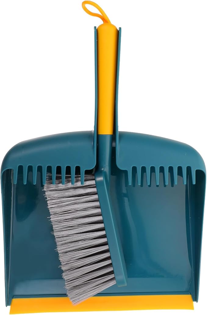 Small Broom and Dustpan Set for Home Cleaning, Handheld Kitchen Sweeping Tool with Compact Dustpan, Lightweight Cleaning Accessory for Living Room and Desktop Use