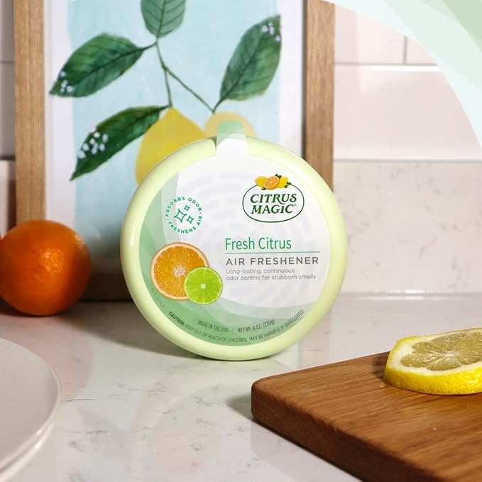 Citrus Magic Odor Absorbing Solid Air Freshener, Fresh Citrus, 8-Ounce, Pack of 6