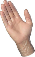 Mr. Clean Vinyl Gloves Disposable Single Use Latex Powder & BPA-Free with Beaded Cuff Construction Touch Sensitivity & Dexterity for Flexible Fit One Size Fits Most, 10-Count
