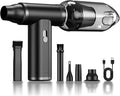 Compressed Air Duster & Vacuum Cleaner 4-in-1, 150,000RPM Powerful Electric Air Duster, Cordless Rechargeable with Adjustable Speed Handheld Air Blower for Keyboard, Car, Office, Home Electronics