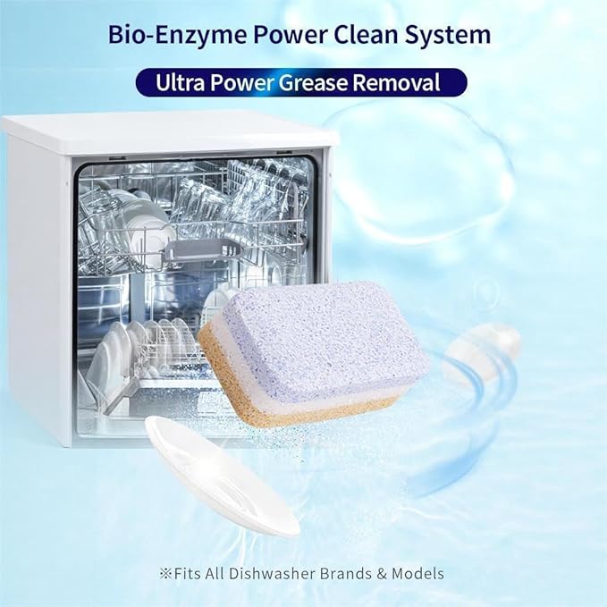 Dishwasher Cleaner Tablets - 30 Tablets, Heavy Duty Cleaning Descaler Pods for Dish Washer, Deep Cleans & Maintains Your Dishwashing Machine for Optimal Performance