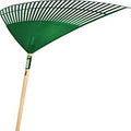 Truper 30476 Tru Tough Plastic Leaf Rake, 30-Inch Head, Wood Handle, 48-Inch
