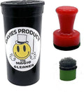 THE MAGIC CLEANER - The Magnetic Glass Cleaner for All Glass Devices, Water Pipes, Glass Pipes, and Unique Glasses - Reusable Scrubber Pads - Safe on Glass! - Resin Remover! (Red)