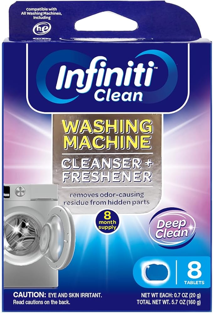 Washing Machine Cleaner Tablets 8 Pack - Washer Machine Cleaner Tablets for Top Loader