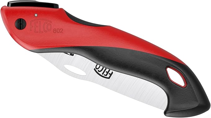 FELCO 602 Folding Pruning Saw – Compact Pull-Stroke Saw for Gardening & Vineyard Use | Tree Branch Cutter | Folding Handsaw with Chrome-Plated 6.3" Blade, Non-Slip Handle, Blade Lock, Swiss Precision