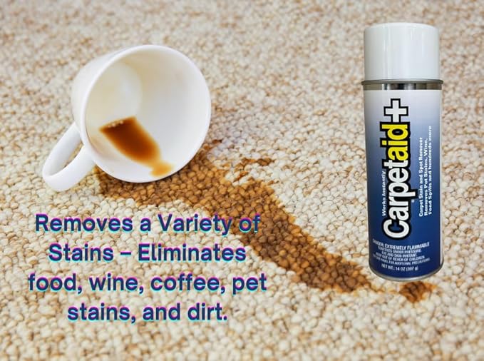 Professional Carpet Spot & Stain Remover – Removes Pet Stains, Coffee, Grease, Ink, & More – pH-Balanced Formula – 14 oz Can (1)