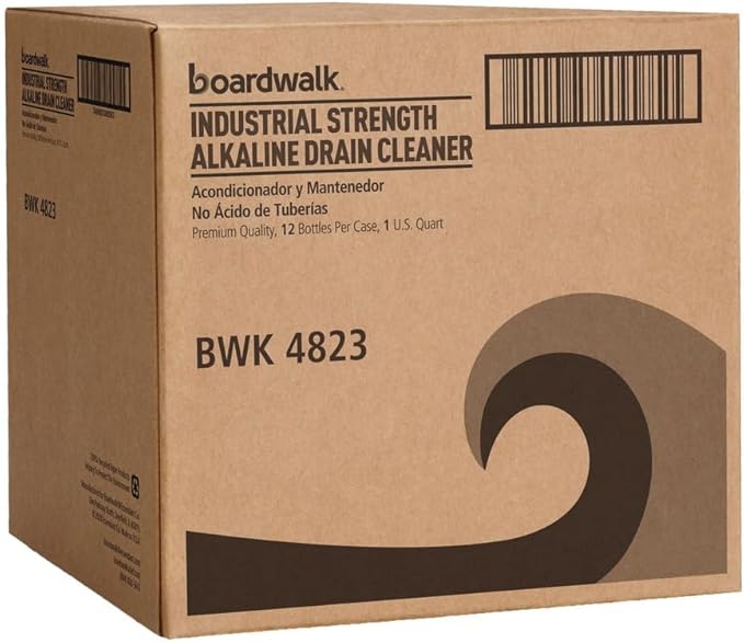 Boardwalk Industrial Strength Alkaline Drain Cleaner, 32 Oz Bottle, 12/carton