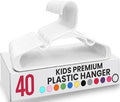 Utopia Home 40 Pack Kids Hangers - 11.5 Inch Plastic Baby Hangers for Closet - Childrens Hanger for Clothes & Infant Hanger for Closet - for Everyday Standard Use (White)