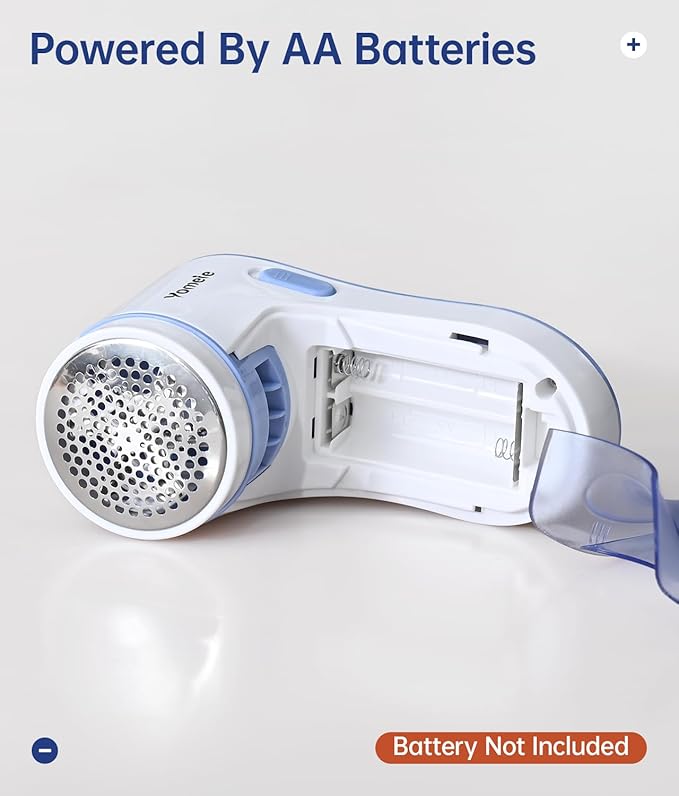 Fabric Shaver, Electric Lint Remover, Lint Shaver for Clothing & Furniture, Sweater Shaver & Pilling Remover, Depiller Effectively Remove Pills, Lint, Fuzz from Couch - Battery Operated