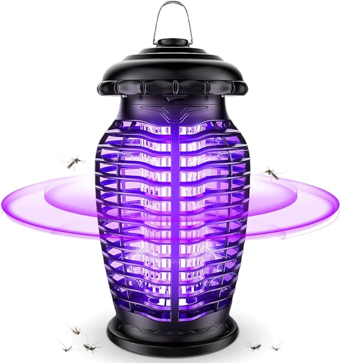 Bug Zapper Indoor & Outdoor, 4200V Mosquito Zapper, 15W Fly Zapper, Mosquito Killer, Fly Traps, Flying Insects Zapper Indoor Outdoor