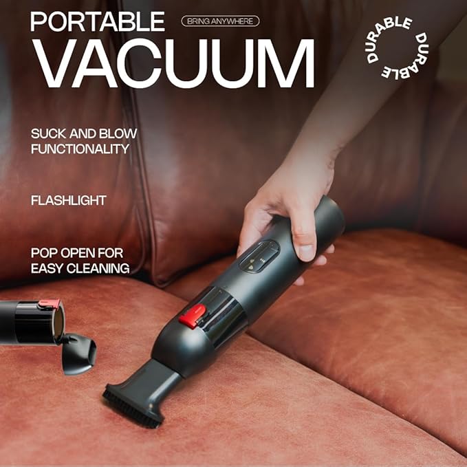 Cordless Handheld Vacuum Cleaner - Portable Cordless Vacuum - Versatile Cordless Vacuum Cleaner for Home and Car - Wireless Vacuum for Home & Car - Vacuum Cleaner - Hand Held Vacuum by Notilus