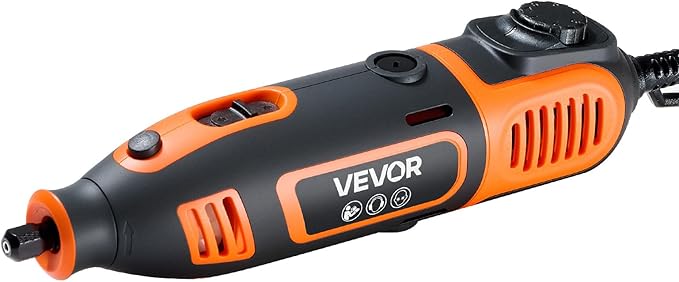 VEVOR 84-Piece Rotary Tool Kit, 200W Mini Power Rotary Tool Corded, 6-Level Speed 8000-40000 RPM Multi-Purpose DIY Tools for Engraving, Sanding, Polishing, Carving, Grinding, Cutting, DIY Crafts