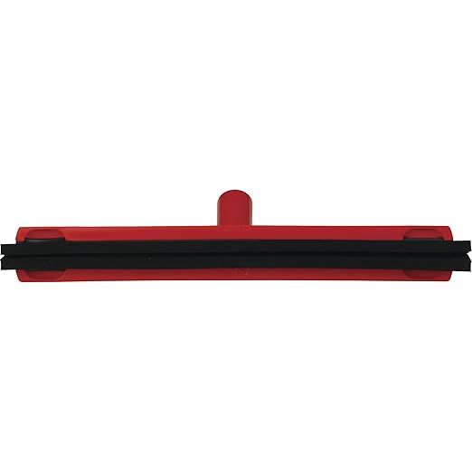 Vikan 77524 Squeegee,Fixed Head,Bench,16",PP/RB,Red