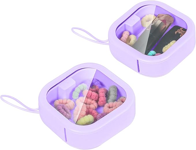 Hair Tie Organizer, Small Portable Hair Accessories Storage Can Be Stackable Or Hung On The Wall, Small Items Holder Hair Tie Organizer for Jewelry Hair Stuff Hair Clip Cotton Swab