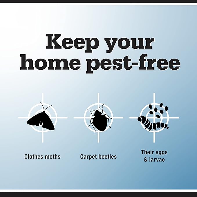NO-Moth Closet Hanger Refills - Moth Cakes for Hanger Storage, Non-Odorous Moth Cakes for Closet, Kills Clothes Moths, Carpet Beetles, Eggs & Larvae (2 Moth Cakes, Pack of 3)