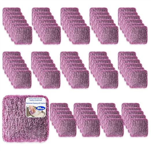 80-Pack Red Carbon Steel Soap Pads | Bulk Fine Steel Wool Pads for Gentle Cleaning | Glass & Automotive Metal Care