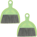 Small Dustpan and Brush Set, Mini Dust Pan and Brush, Hand Broom and Dustpan Set, for Cat Litter, Kitchen, Tables, Countertops, Cars, etc.(2PCS)