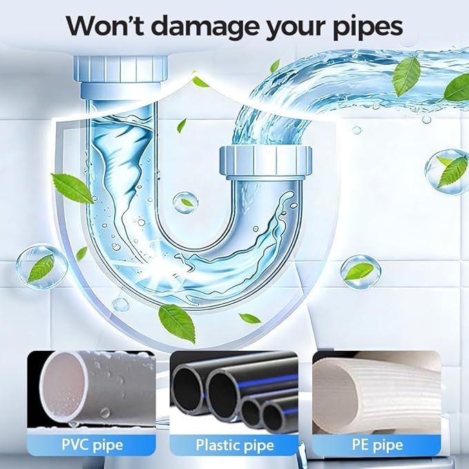 Strong Drain Cleaner for Kitchen, 2026 New Pipeline Dredging Agent, Fast Acting Drain Clog Remover for Home, Powerful Grease Dissolver for Bathroom, Unclog Toilet Clog And Kitchen Sink Pipe Unblocker