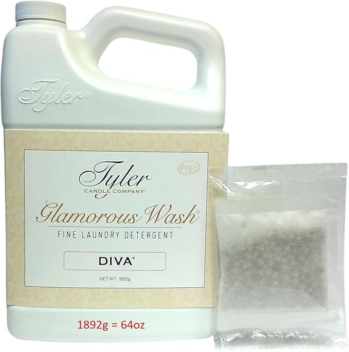 TYLER CANDLE COMPANY Glam Wash Diva 64 Fl Oz Laundry Detergent/w Dryer Sachet Single Pouch fl