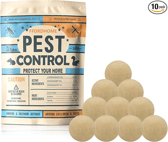 Pest Control Pouches, Rodent Repellent, Mouse Repellents, Peppermint Oil Mice Repellent, Rat Deterrent, Repel Rodents(10Pack)…