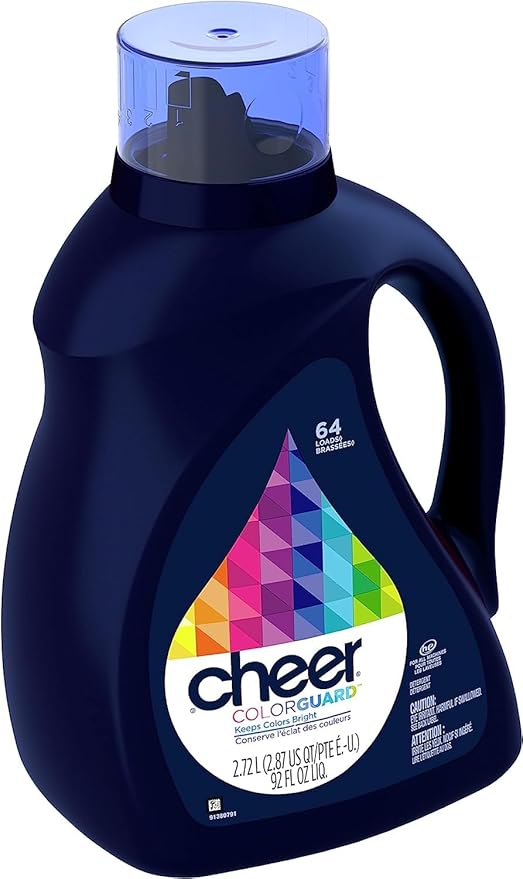 Cheer Liquid Laundry Detergent 64 loads 92 fl oz, HE Compatible (Pack of 2)