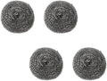 TopHomer 4 Pcs Stainless Steel Wire Balls Scrubbing Scouring Pad for Removing Heavy Dirty Home Cleaning Tools Easy to Clean
