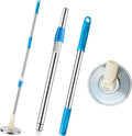 Spin Mop Replacement Handle 360 Degree Spin Mop Pole Handle Replacement Rotating Telescopic Stick for Mop Head, Ideal for Home and Household Cleaning