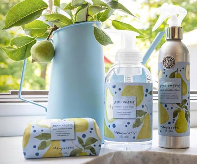 Mangiacotti Room Spritz Fabric Deodorizer Air Freshener Spray|Naturally Plant-Based with Essential Oils Room Fragrance, 8 Ounces, Pear