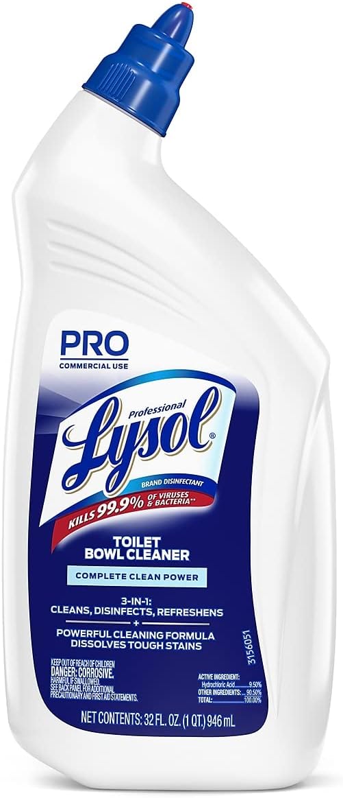 Professional Lysol, RAC74278EA, Power Toilet Bowl Cleaner, 1 Each, Blue,Green