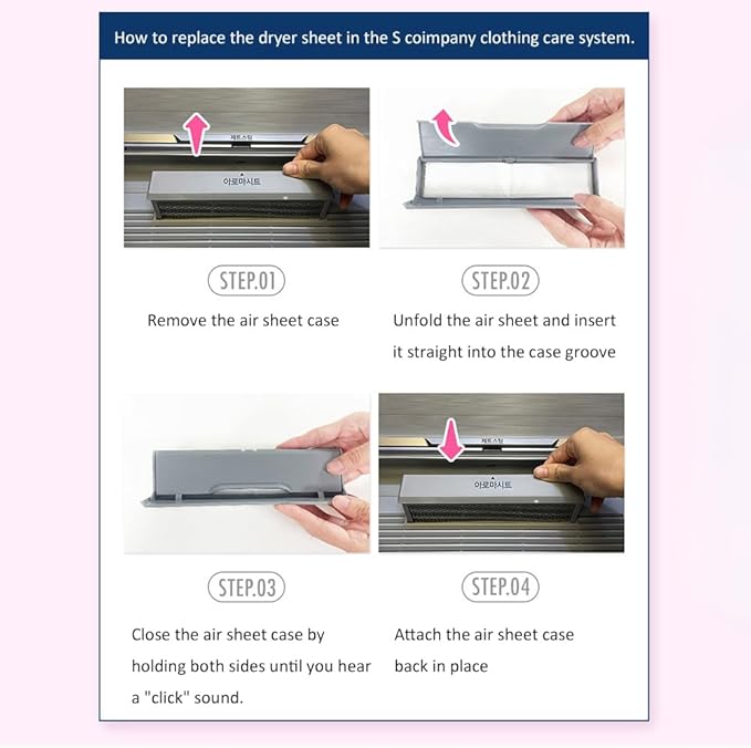 Aroma Dryer Sheets for Clothing Care System Compatible with LG Styler & Samsung Airdresser (20 sheets) (Mystic Rain)