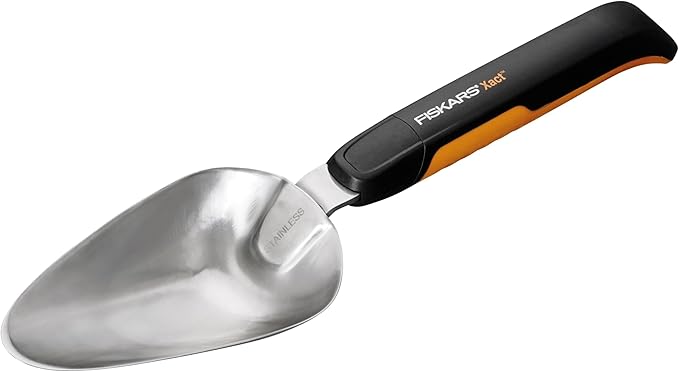 Fiskars 315530-1001 Xact Garden Hand Trowel, Black/Silver