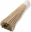 Natural Bamboo Wok Brush 12-Inch Length, Traditional Kitchen Pan Cleaning Whisk Cleaning Brush Bamboo Scrubber (Flat Brush)