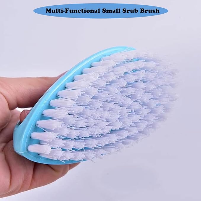2 Pack Scrubbing Brushes for Cleaning, Heavy Duty Scrub Brush Nylon Stiff Bristles,Scrubber Cleaner Brush for Bathroom,Showe,Sink,Kitchen,Bathtub,Floor,Multi-Purpose Cleaning Brush (Green+Blue)
