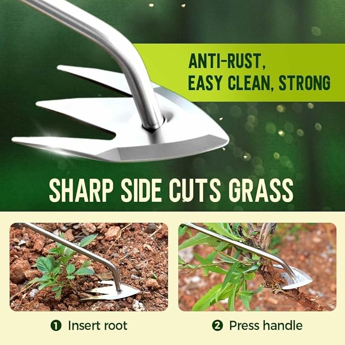 Weed Puller Tool，2026 New Weeding Artifact Uprooting Weeding Tool Weed Remover Tool Manganese Steel Weed Pulling Tool Manual Weeders Tool for Garden (B-1PCS)