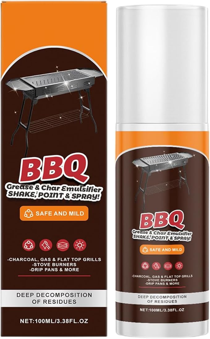 Stainless Steel Grill Cleaner, 100ml Heavy Duty Foam, 3.9x3.9x13.7cm, for BBQ, Oven, Kitchen, Outdoor Grills, Home, Restaurant, Appliance Maintenance