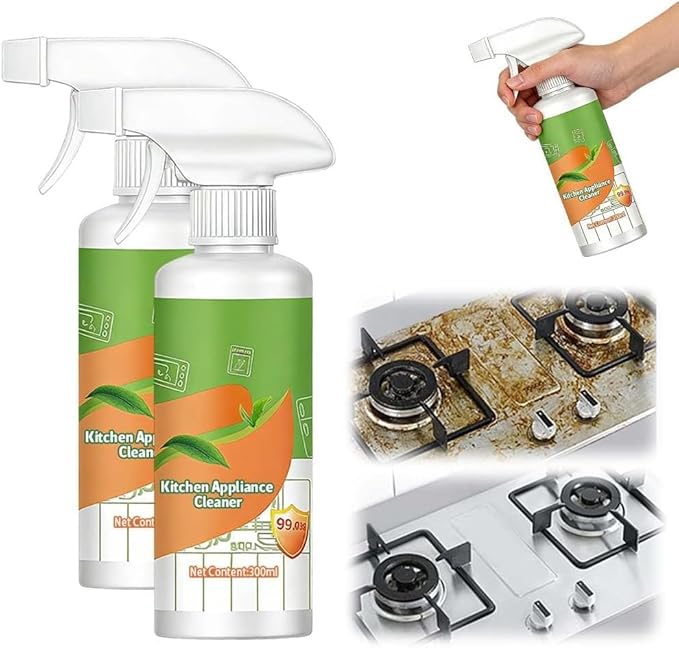 Electrolyzed Ion Kitchen Cleaner Spray,10.14oz Fly Cleanse Natural Formula to Household Appliances,Kitchen Appliance Cleaner,For Hold,Oven,Stove,Range Hood (2pcs)
